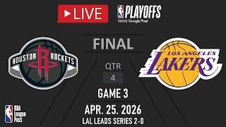 NBA LIVE NOW! Los Angeles Lakers vs Houston Rockets GAME 3 | Apr. 25, 2026 | NBA PLAYOFFS 2026
