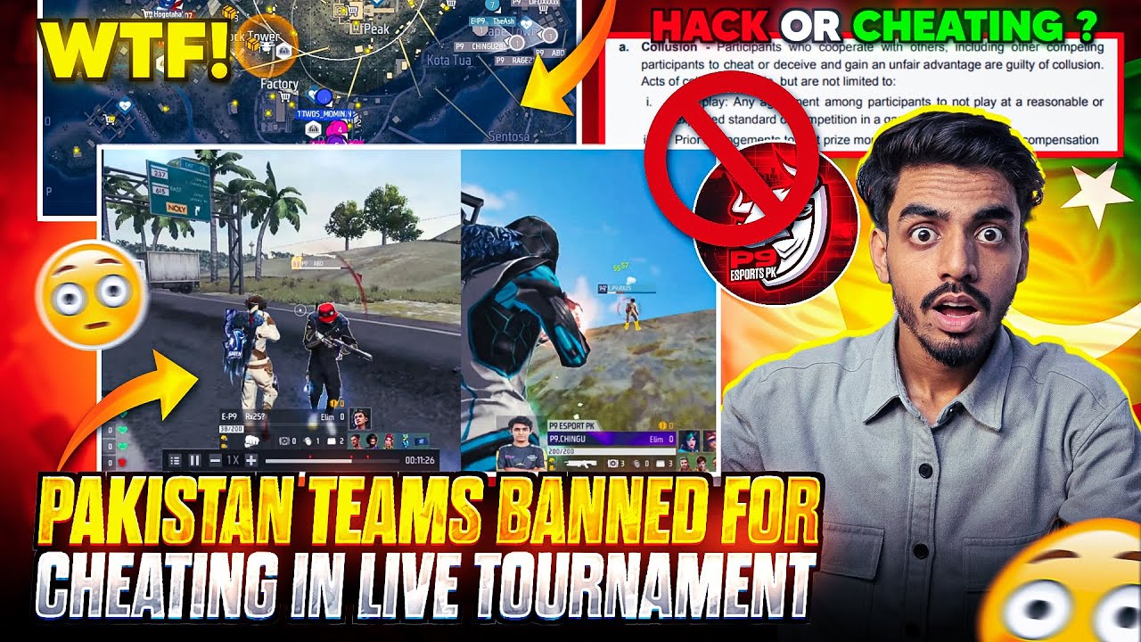 PAKISTAN TEAMS BANNED FOR TEAMING IN LIVE TOURNAMENT😱🚫 | PAKISTAN 2 TEAMS LIVE EXPOSED💀 | FF ESPORTS