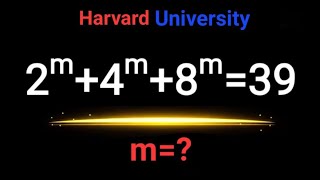 Harvard University Admission Interview Exam | A Tricky Exponential Equation Solution 