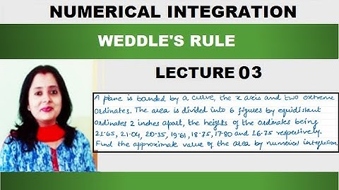 Numerical Integration – Weddle’s Rule | Concept | Basics | Examples