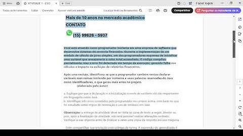 ATIVIDADE 1   ESOFT   PROGRAMAÇÃO ORIENTADA A OBJETOS   54 2025