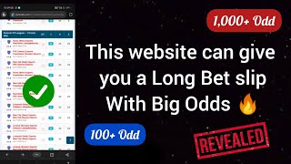 This Website can give you a 100% Long bet Slip with Big Odds Prediction | Sport Prediction #betting screenshot 4