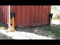 Compressed Air and Homemade Toe Jacks lift Heavy Shipping Container