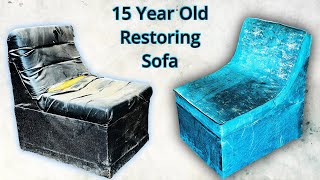Sofa Making | 15 year old Restore Sofa | Recovering a Sofa | leather Restoration | fixing Sofa