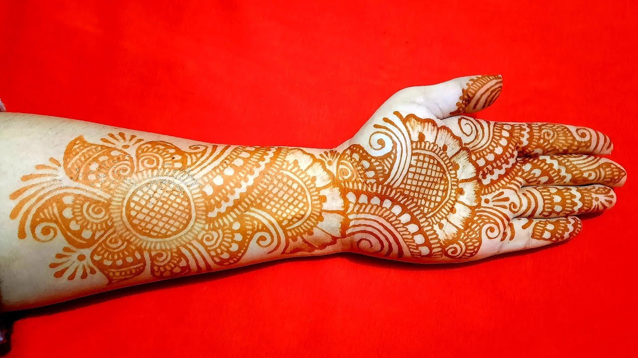 Indian traditional mehndi design for hands | beautiful front hand ...