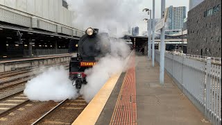 Steamrail VR R711 Spirit of Bendigo Departing Southern Cross Station to Ballarat - Eureka Express