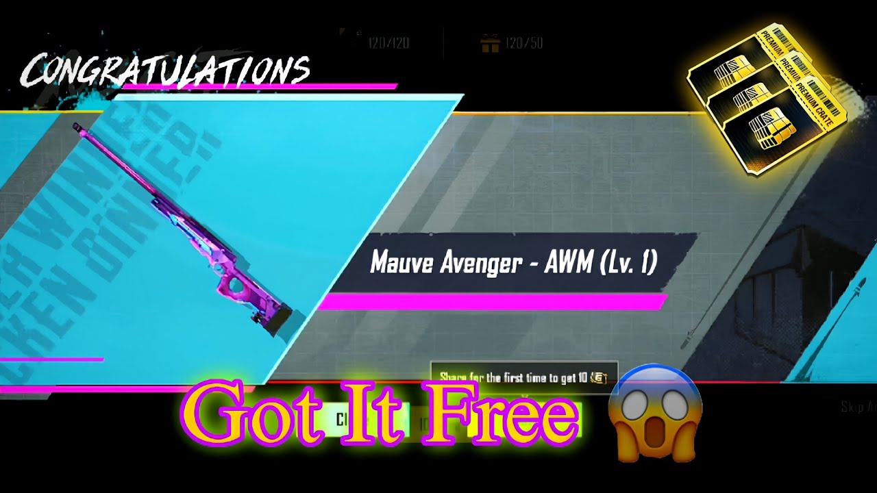 Awm Rarest Gun Skin OMG😱 I Got Free Legendary Upgradable AWM Gun Skin | New Crazy Premium ...