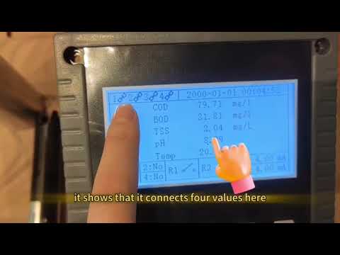 Desun Uniwill Real Time Online COD BOD TSS Monitoring Sensor Probe And Controller Show 