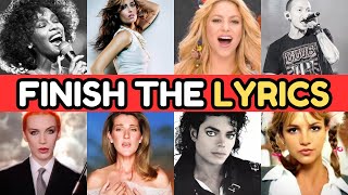 Finish The Lyrics 80s 90s 00s | Most Popular Songs Of All Time | Music Quiz 🎵 screenshot 1