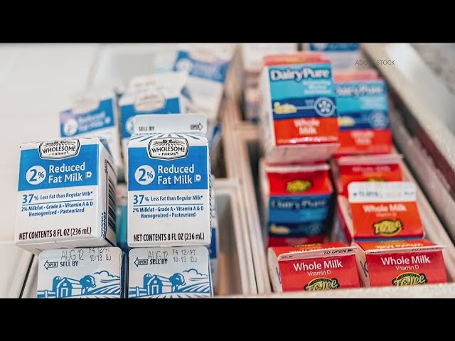 Nationwide milk carton material shortage impacting schools in the