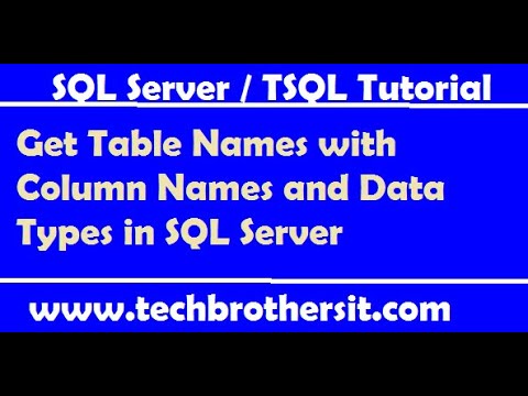 Videó: Az SQL táblanevekben lehetnek számok?