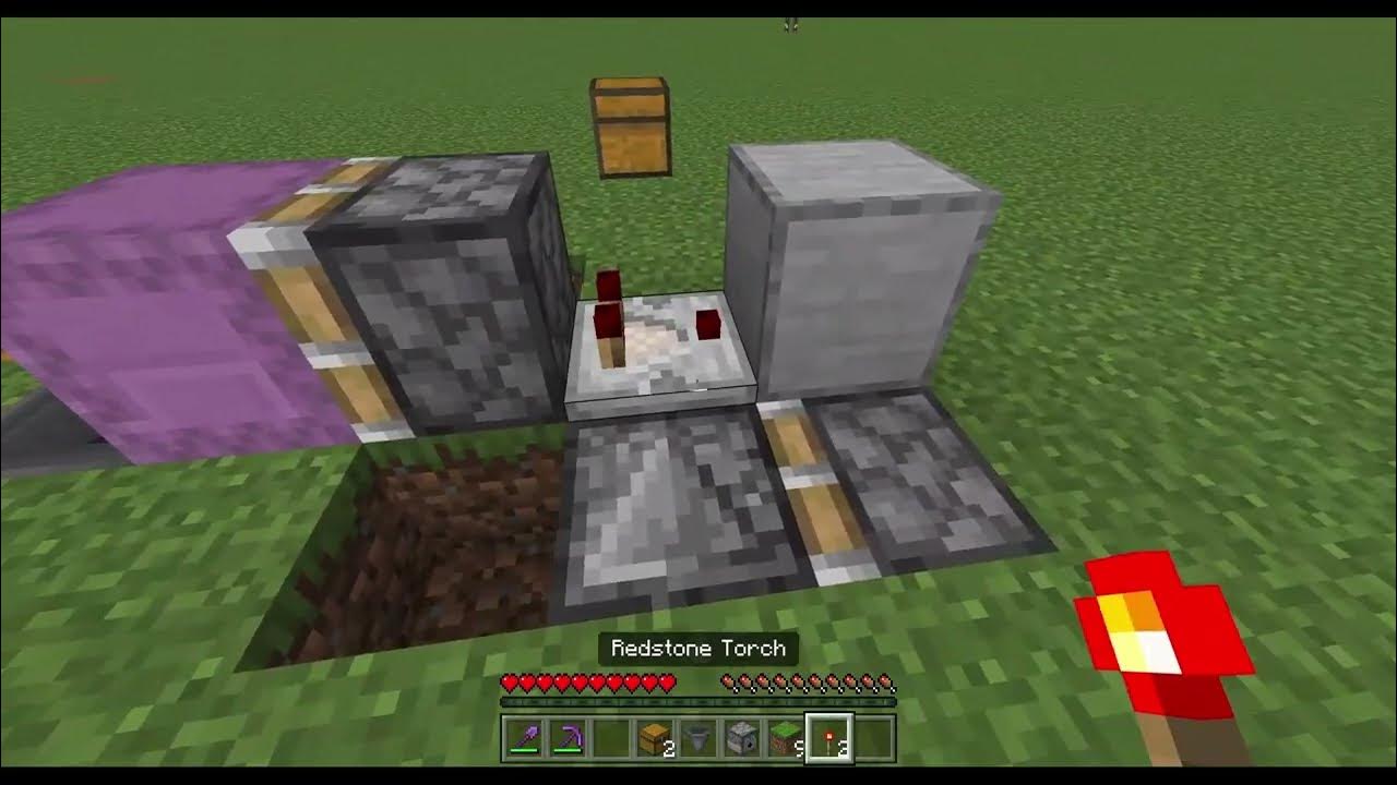 Minecraft bedrock simple shulker box loader and unloader youtube