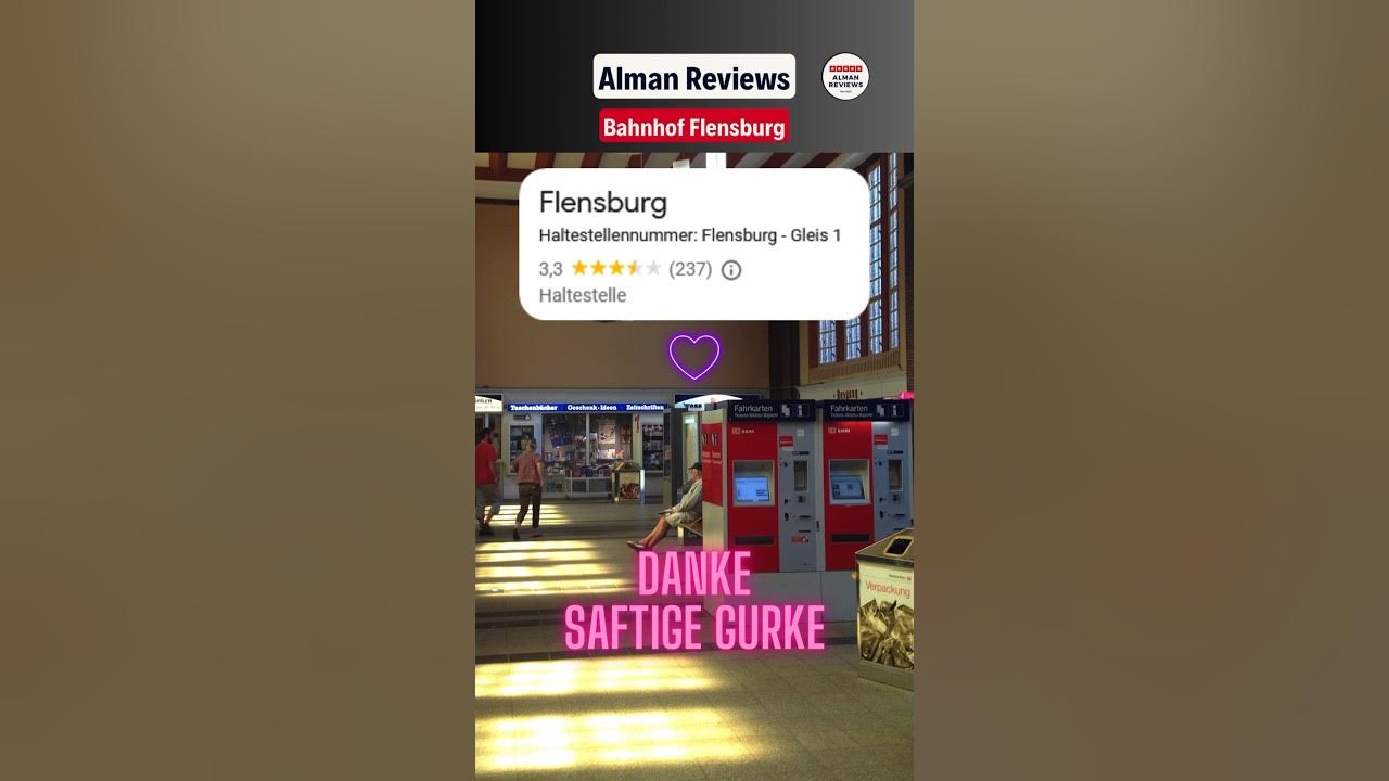 Bahnhof Flensburg! Lustige Google Bewertungen! YouTube