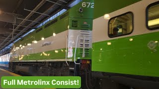 (Almost Missed!!) (6 Car Full Metrolinx Consist!) GO 6912 - 672 With 349 Pulling Into Union 