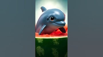 🐬 Ultra Realistic Watermelon Hatch – Cute Dolphin Calf Emerges | 8K Cinematic Macro Video.#dolphin