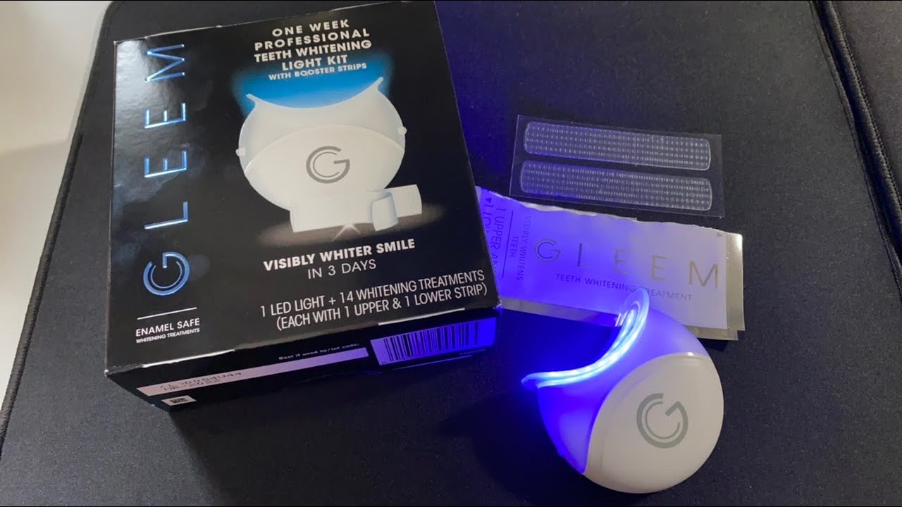 Gleem Whitening Strips With LED Light Review - YouTube