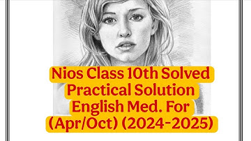 Nios Class 10th Painting (225) English Med.  Solved Practical Solution (Apr/Oct) (2024-2025)