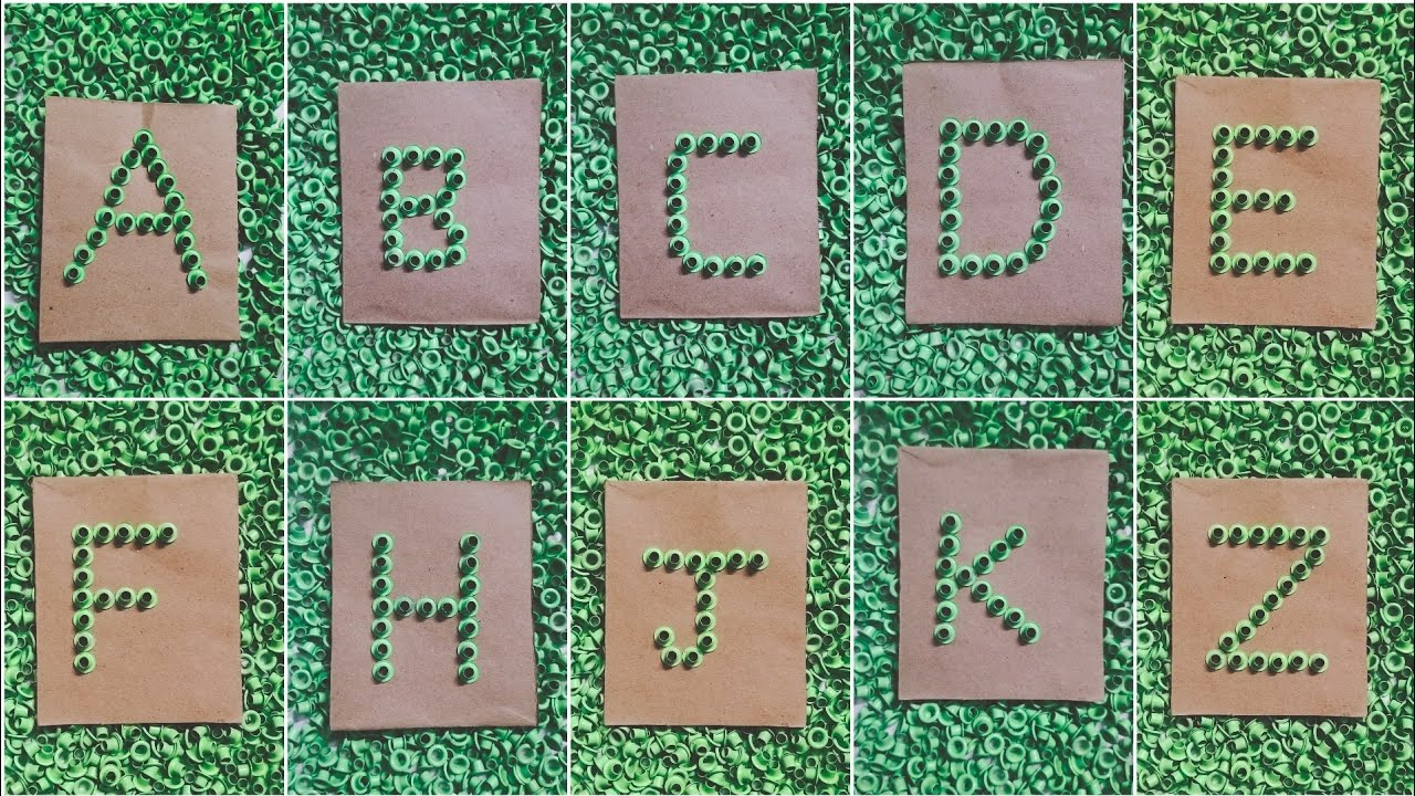 A to Z Letter Making with Eyelets | Letter crafts for kids | #diy - YouTube