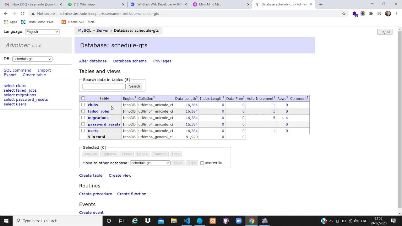 How to Create Table in Databases via terminal (make migration) in ...