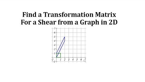 Find the Transformation Matrix For a Shear from a Graph in 2D