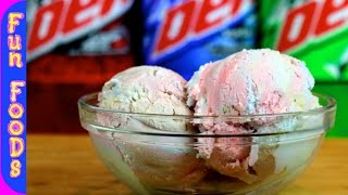 Mountain Dew Ice Cream Swirl | How to Make Mountain Dew Ice Cream w/3 Flavors; Code Red & Voltage