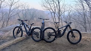 Can we ride fast at dark , lets find out  #djiaction6 #emtb #yeticycles #mountainbike 