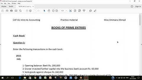 Lecture 13 | CAF 1 | Introduction to Accounting and Finance | ITA | ICAP
