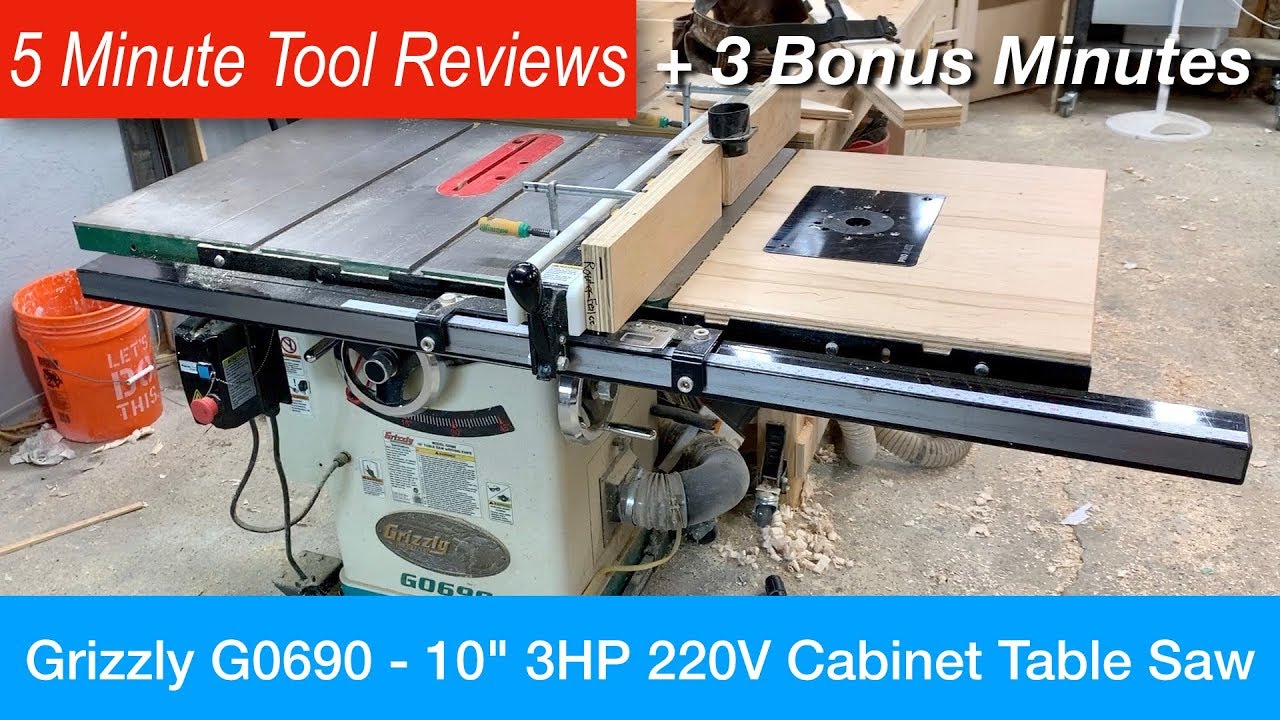 Grizzly G0690 Table Saw Five Minute Tool Reviews Youtube