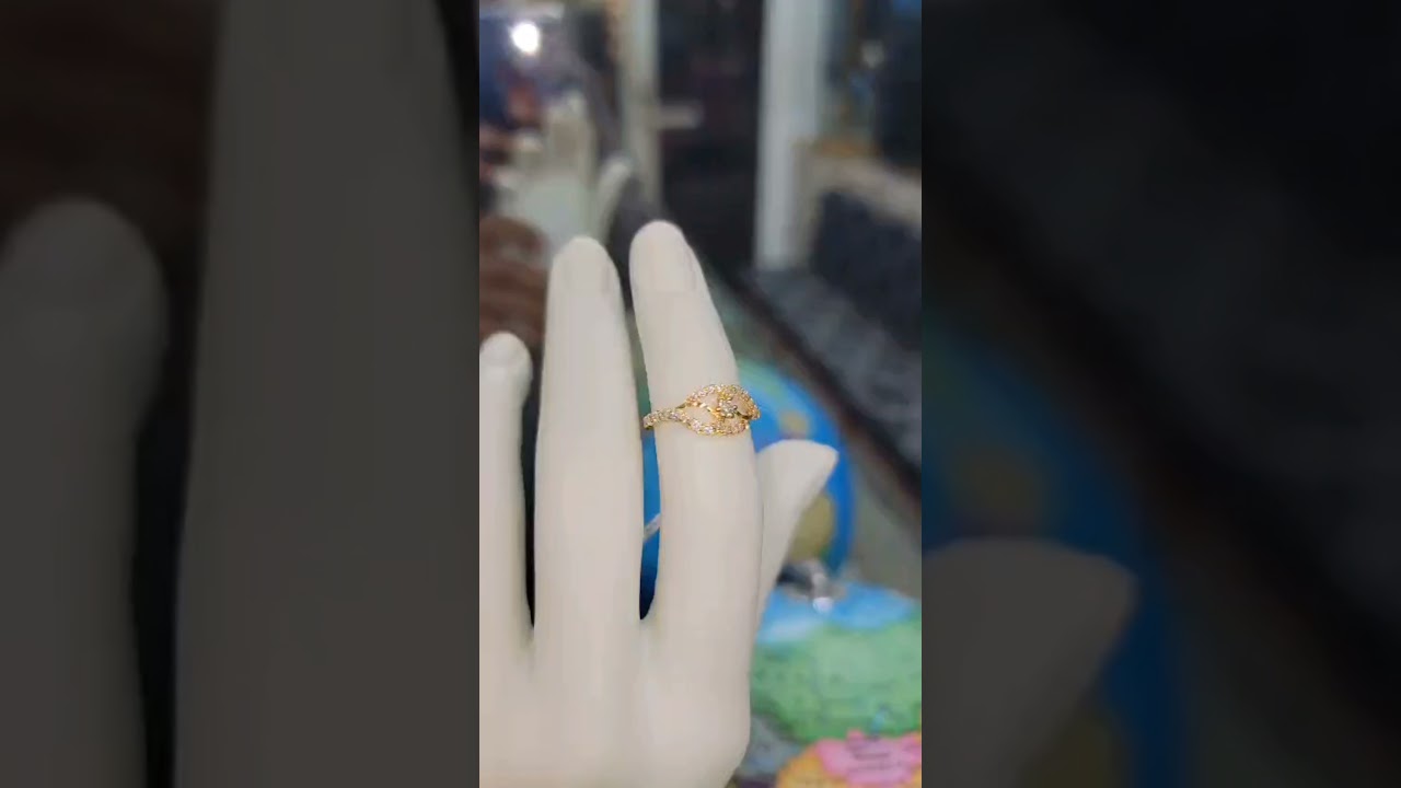 gold ring in 21karat latest gold ring design beautiful white zaron steon