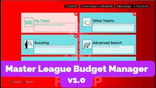 Pes 2021 & Spfl26 Master League Budget Manager V1.0