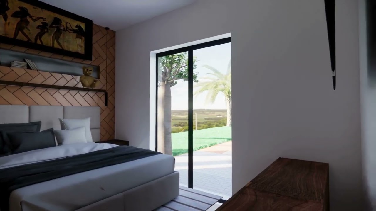 Render de Diseño Modular con Elegancia y Funcionalidad: Confort y Modernidad en Cada Detalle"