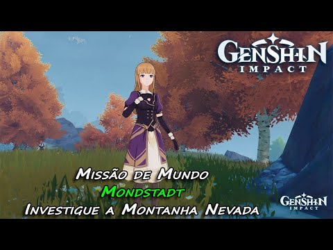 Missão de Mundo - Mondstadt - Investigue a Montanha Nevada (1080p, 60 fps) #GenshinImpact