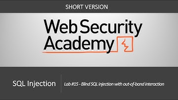 SQL Injection - Lab #15  Blind SQL injection with out-of-band interaction