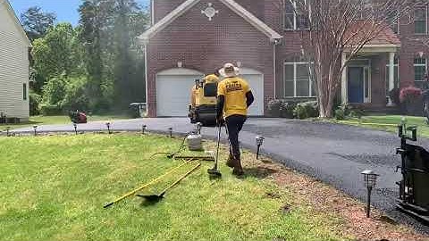 Standard Paving installing asphalt driveway in Centreville VA - Part 2 of 4