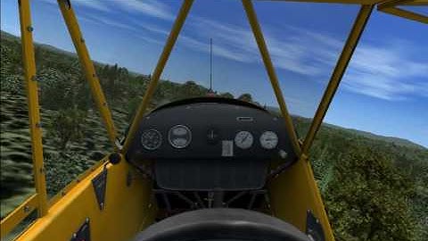 A2A Piper Cub 8B0 Takeoff and Land