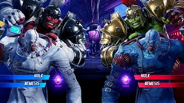 Hulk & Nemesis vs Gladiator Hulk & Nemesis (Very Hard) - Marvel vs Capcom | 4K UHD Gameplay