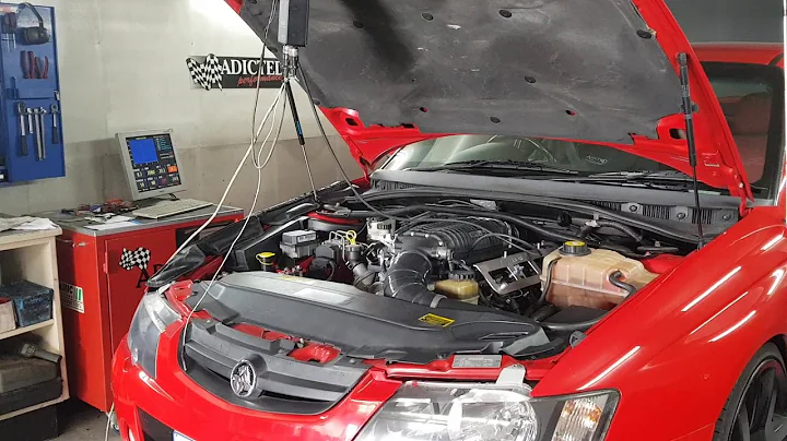 Holden VY SS Commodore LS1 Harrop intercooled TVS2300 supercharged wears wrong shoes to dyno day!