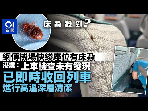 床蝨｜網傳機場快線出現床蝨 乘搭市民：唔擔心得咁多 ｜01新聞｜床蝨｜機場快綫｜港鐵｜南韓｜日本