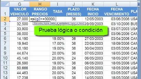 Ejemplo de uso de la función SI con argumentos de texto