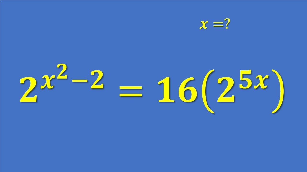 How to solve this simple exponential equation - YouTube