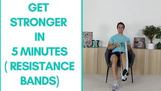 Seated Resistance Band Strength Exercises For Seniors (Fitter in 5 - 5-Mins) | More Life Health