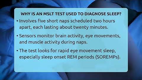 Why Is An MSLT Test Used To Diagnose Sleep? - Sleep Apnea Support Network