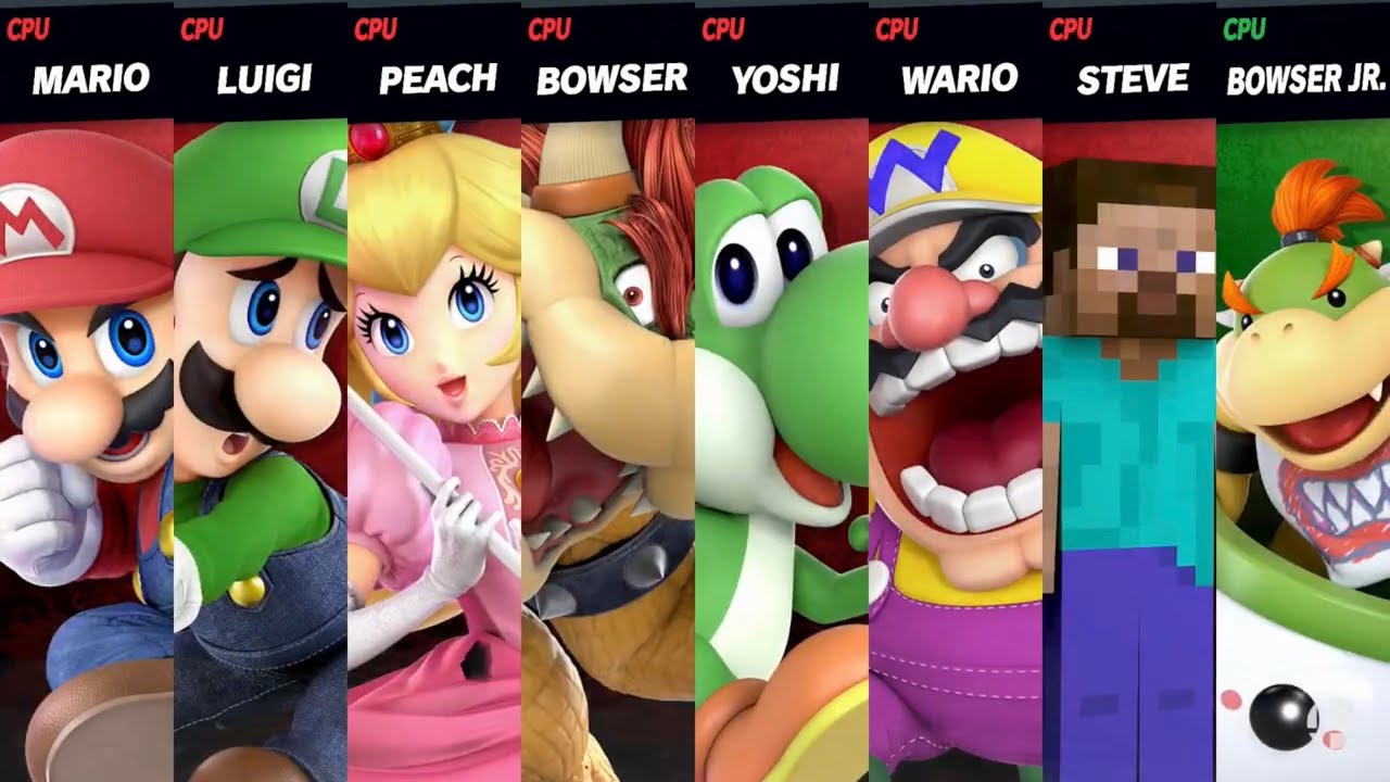 Super Smash Bros. Ultimate - Team Mario vs Bowser Jr - YouTube