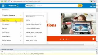 Scraping WalMart Category URLs using WebHarvy Wealth