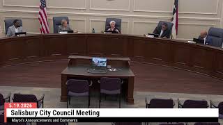 Salisbury City Council Meeting - LIVE