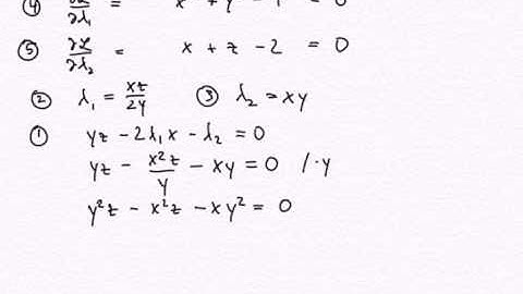 Examples for optimization subject to equality constraints, Lagrange