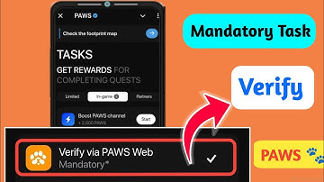 Paws Verify via PAWS Web Task || Paws Mandatory Task Complete Process ✅ ll New task paws 🐾