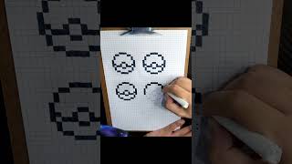 POKÉ BALLS PIXEL ART ON A GRID ⚪ #PokeBalls #PokemonArt #PixelArt