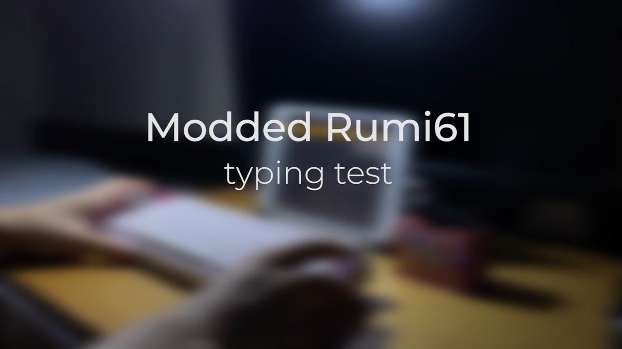 rumi 61 with lubed gateron browns typing test (asmr)
