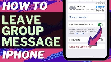 iOS 17: How to Leave a Group Message on iPhone